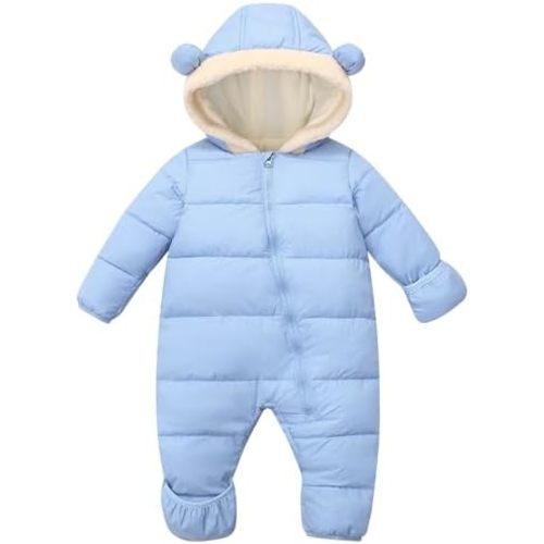 BFUSTYLE Baby Snowsuit 0-24 Months Winter Clothes Infant Boy Girl Puffer Jacket Newborn One Piece Coat with Hooded
