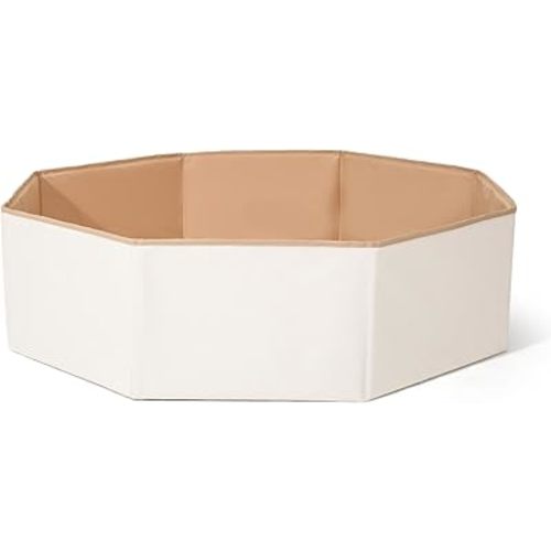 GOGOSO Foldable Ball Pit for Toddlers Large Soft Indoor Outdoor Pop Up Baby Kids Infant Ballpit Big Collapsible Puppy Dog Cat Pits with Basketball Hoop (Balls Not Included) White
