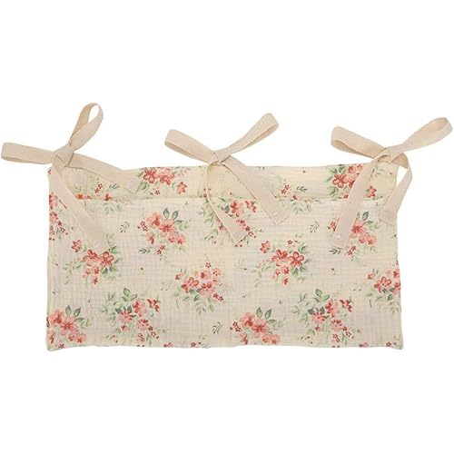 Baby Diaper Caddy Organizer, Diaper Stacker, Baby Crib Hanging Pocket with Straps Classified Storage Bag Organizer for Nursery Diapers Wipes Baby Essentials (Beige)