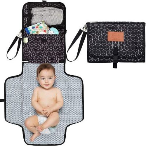 Keababies Portable Diaper Changing Pad, Waterproof Foldable Baby Changing Mat, Portable Changing Pad Kit