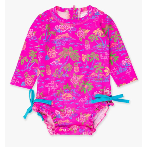Neon Long Sleeve One Piece Rash Guard