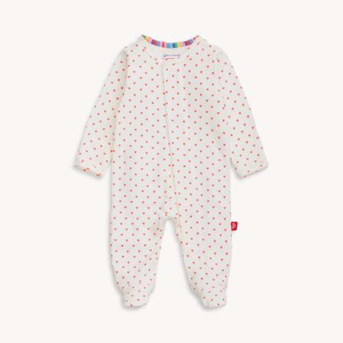 ditsy heart cloudstretch™ magnetic parent favorite footie – Magnetic Me