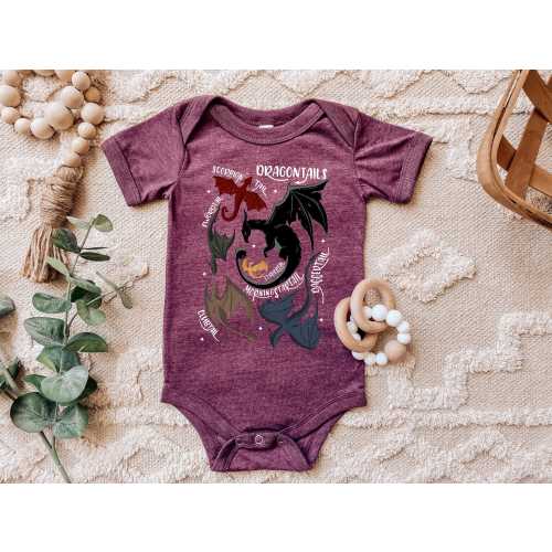 Fourth Wing Dragon Baby Onesie, Bookish Baby, Fantasy Baby Apparel