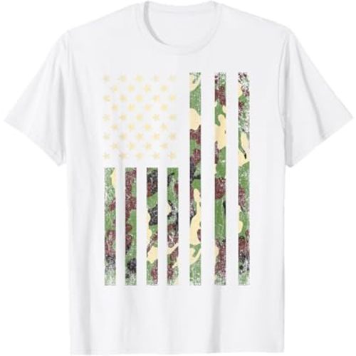 Camo American Flag USA Camouflage Men Boys Women Girls Kids T-Shirt