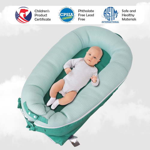 Baby Lounger, Deluxe Infant Lounger, Baby Nest Cover for Baby, Breathable Cotton, Newborn Essentials for Baby 0-12 Months
