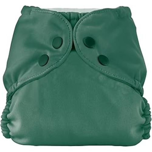 Esembly Cloth Diaper Cover - Reusable Swim Diaper, Waterproof, Breathable - Adjustable Outer Layer Over Absorbent Inner for Blowout Protection - Forest, Size 1 (7-17lbs)