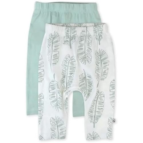 HonestBaby Unisex-Baby Multipack Harem Pants Roomy Fit Pull on Bottoms 100% Organic Cotton for Baby Boys, Girls