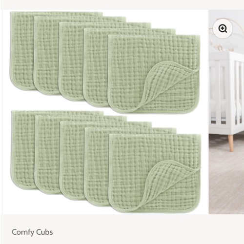 Comfy Cubs 100% Cotton Muslin Burp Cloths | Giggles N Gear Baby Gear