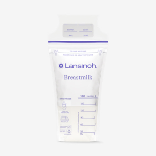 Lansinoh Breastmilk Storage Bags, 100 Count, Baby Essentials, Fast Freeze & Thaw Breast Milk Bags for Baby Bottle Feeding, Superior Strength & Stretch, 6 Ounce