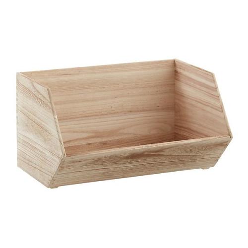 Large Wooden Stacking Bin | The Container Store