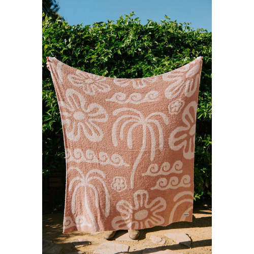 Hanalei Plush Throw - Island Blush
