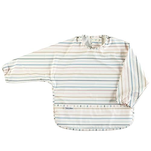 Loulou Lollipop Long Sleeve Mess Free Waterproof Bibs, for baby boys and girls 6-36 Months, Machine Washable, Travel Friendly