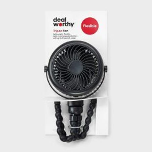 Flexible Flexible Tripod Fan Black - Dealworthy™ : Target