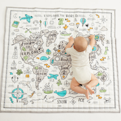 Cozy-At-Home Map Design Play Mat at PatPat.com