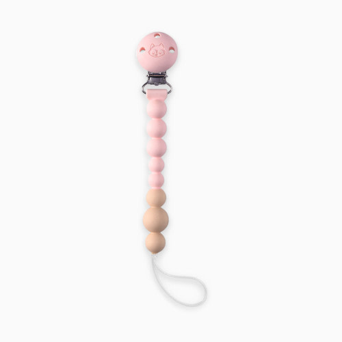 Loulou Lollipop Pacifier Clip - Pink Quartz