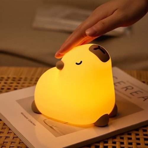 Capybara Night Light for Kids,LED Silicone lamps for Kids Room,Toys for Age 4-6, Cute Gifts for Girls, Baby