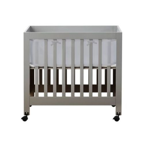 Breathablebaby Breathable Mesh Crib Liner For Mini Portable Cribs - Gray