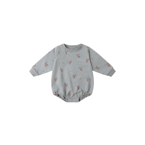 Moose Print Stretch Cotton Bodysuit