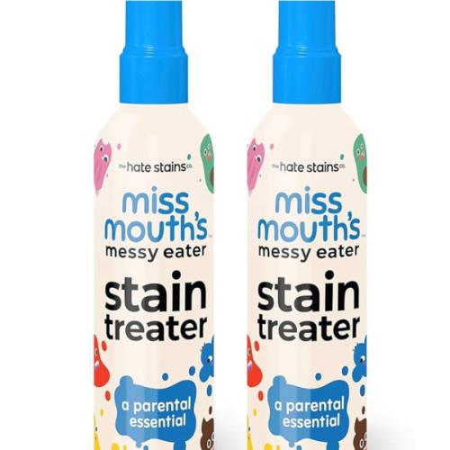 Miss Mouth's Messy Eater Stain Treater Spray - 4oz 2 Pack Stain Remover - Newborn & Baby Essentials - No Dry Cleaning Food, Grease, Coffee Off Laundry, Underwear, Fabric