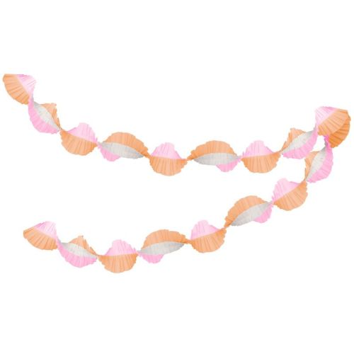 Meri Meri Peach & Pink Stitched Streamer (Pack of 1)