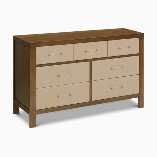 Eloise 7-Drawer Assembled Dresser - Natural Walnut & Performance Sand Eco-Weave