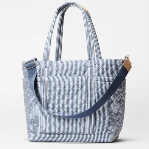 Seersucker Large Tote Baby Bag