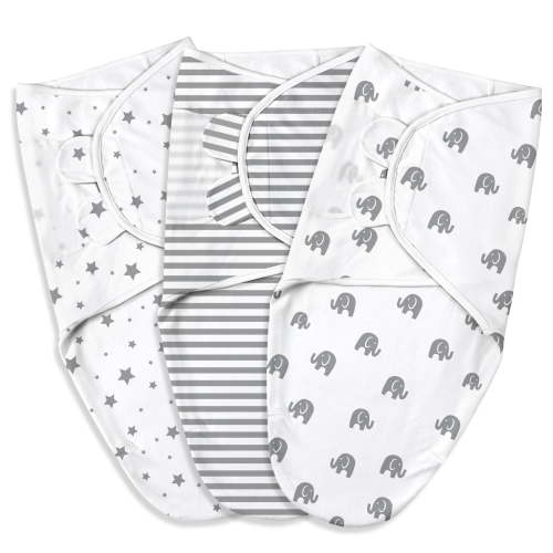 Walmart Black Friday Deals 2025 GLLQUEN BABY Organic Cotton Swaddle Blankets, 0-3 Months, Adjustable Newborn Wraps, 3-Pack, Twinkle and Rainbow
