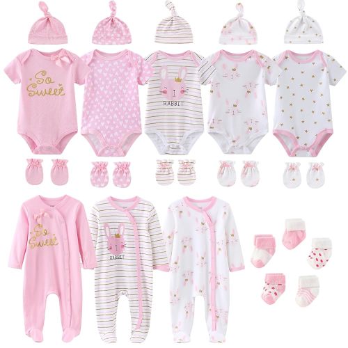 New Born Clothes Cotton Layette Gift Set Unisex Baby Outfit and Accessories Newborn Essentials Must Haves