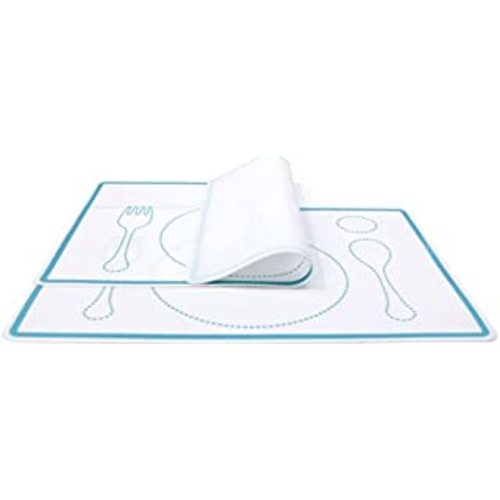 Milageto 2pcs Toddler Placemat Table Manners Kids Table Setting Placemats Kids