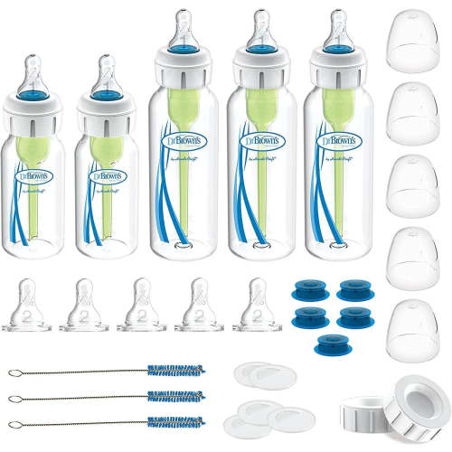 Dr. Brown's Natural Flow Specialty Feeding System with Anti-Colic Baby Bottle and Infant Paced Feeding Valve Starter Kit, 4oz and 8oz - Walmart.ca