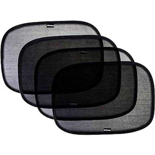Enovoe Car Window Shades for Baby (21"x14") - 4 Pack - Sun Shade Blocker, Cling Window Cover - Glare Shield and UV Rays Protection for Your Child - Side Window Screens for SUV- Mesh Car Window Shade