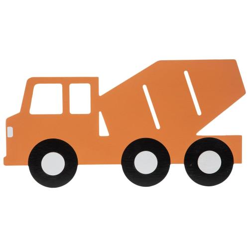 Orange Cement Truck Wood Wall Decor