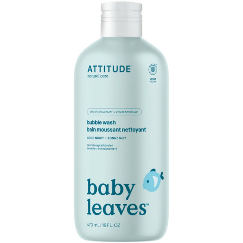 ATTITUDE Baby Leaves Night Bubble Wash Almond Milk