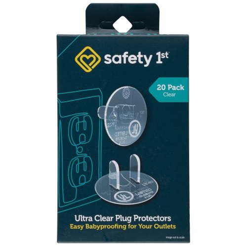Safety 1 Ultra Clear Plug Protectors (20pk), Clear, Toddler