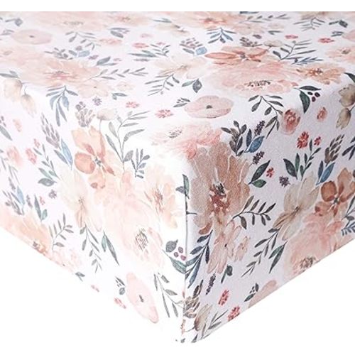 Premium Knit Baby Crib Sheets for Boys and Girls by Copper Pearl: Breathable and Soft, Fitted Crib Sheets for Standard Baby Mattresses, Crib Sheet for Baby Registry or Shower Gift, Autumn