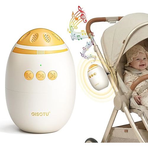 Baby Stroller Rocker with Adjustable Vibration Speed and 11 Soothing White Noise, Hands-Free Rechargeable Sleep Soother Rocker, Portable Accessories for Strollers & Cribs, Essential Baby Gear