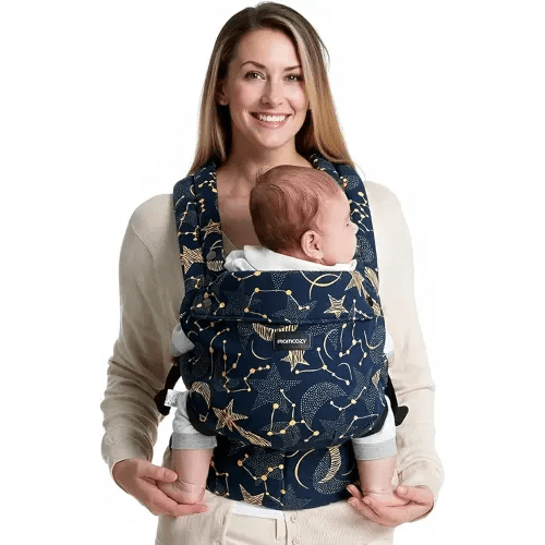 Momcozy Baby Carrier - Ergonomic, Cozy and Lightweight Carrier for 7-44lbs, Effortless to Put On, Ideal for Hands-Free Parenting, Enhanced Lumbar Support, Purehug for Infant to Toddler, Starry Night