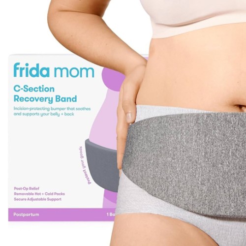 Frida Mom C-Section Hot & Cold Therapy Belly Binder, C-Section Recovery Must Have Band, Incision Protector, for Post-Op and Swelling