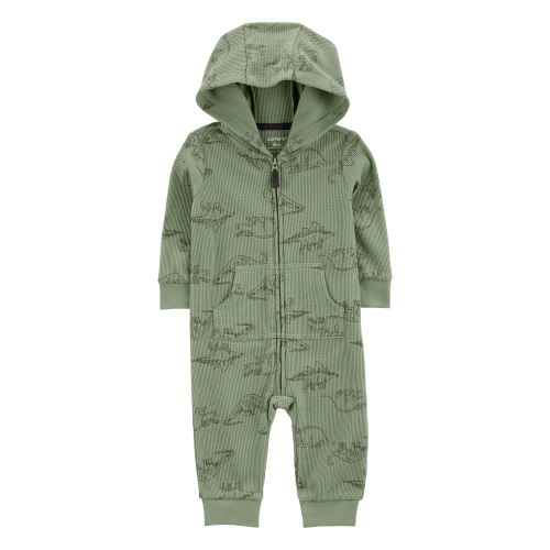 Baby Dinosaur Hooded Zip-Up Thermal Jumpsuit - Carter's | Carter's