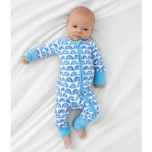 Blue Rainbows Zippy - Little Sleepies - Newborn