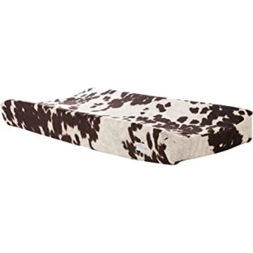Western Cowboy Changing Pad Cover Super Soft Brown Cowhide