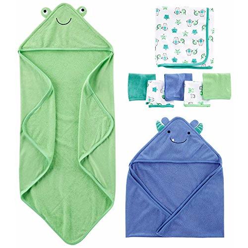 Simple Joys by Carter's Unisex Babies' 8-Piece Towel and Washcloth Set, Multipacks
