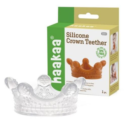 Haakaa Silicone Crown Teether 1 PK - Clear 1 PK