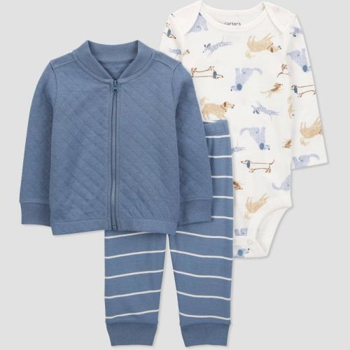 Carter's Just One You®️ Baby Boys' Dogs Jacket - Blue Newborn