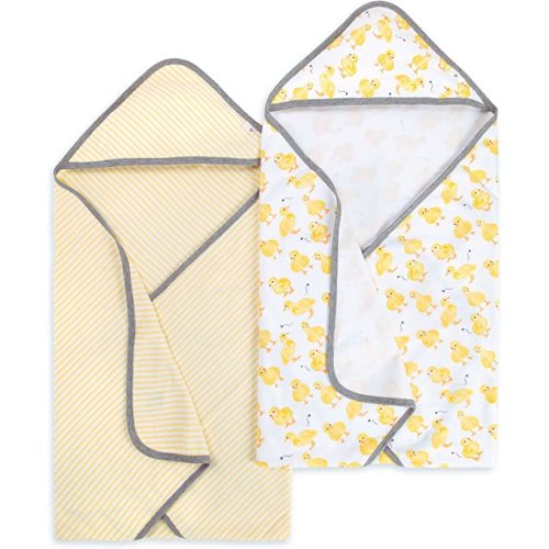 Burt's Bees Baby - Hooded Towels, Absorbent Knit Terry, Super Soft Single Ply, 100% Organic Cotton