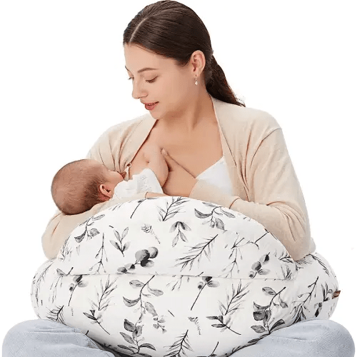  Momcozy Nursing Pillow for Breastfeeding, Original Plus Size  Breastfeeding Pillows for More Support for Mom and Baby, with Adjustable  Waist Strap and Removable Cotton Cover, Grey : Baby