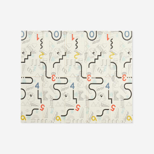 Tapis d’éveil pliable et réversible - 100 gym 101 - Beige lin - Domyos - Décathlon