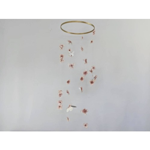 Sparkle Butterfly Floral Baby Girl Mobile