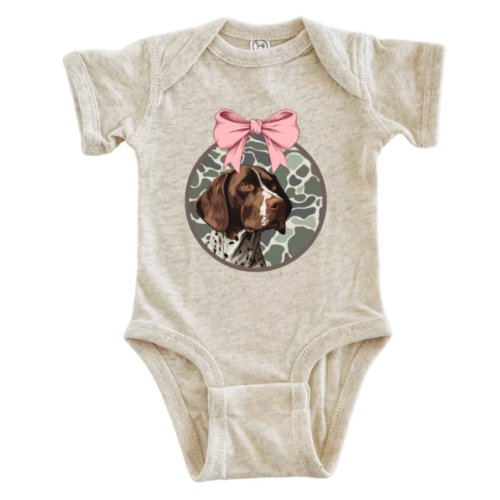 Camo GSP Bow Onesie – Little Southern Brand