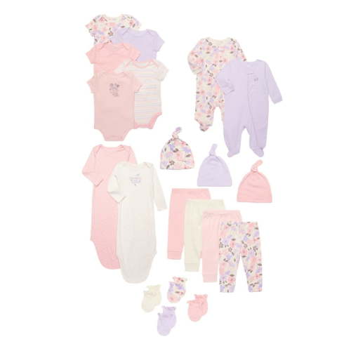 Garanimals Baby Girl Shower Gift Set, Floral Multi, Newborn - 9M, 20-Piece